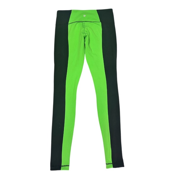 Lululemon 🍋Wunder Under Green and Black Color Block Leggings Size 8 - Picture 8 of 10